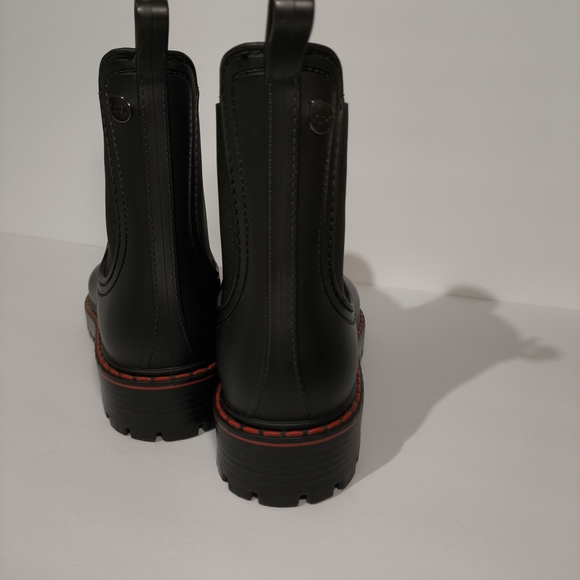 Igor Black Rain Boots with Rugged Sole And Red Details - Picture 8 of 11
